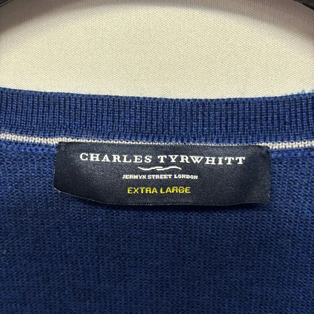 Charles Tyrwhitt Men Extra Fine Merino Wool Sweater Size XL X-Large C133 -29